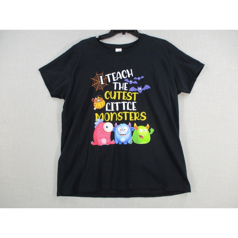 Gildan Womens XL I Teach The Cutest Little Monsters Halloween Teacher T-Shirt